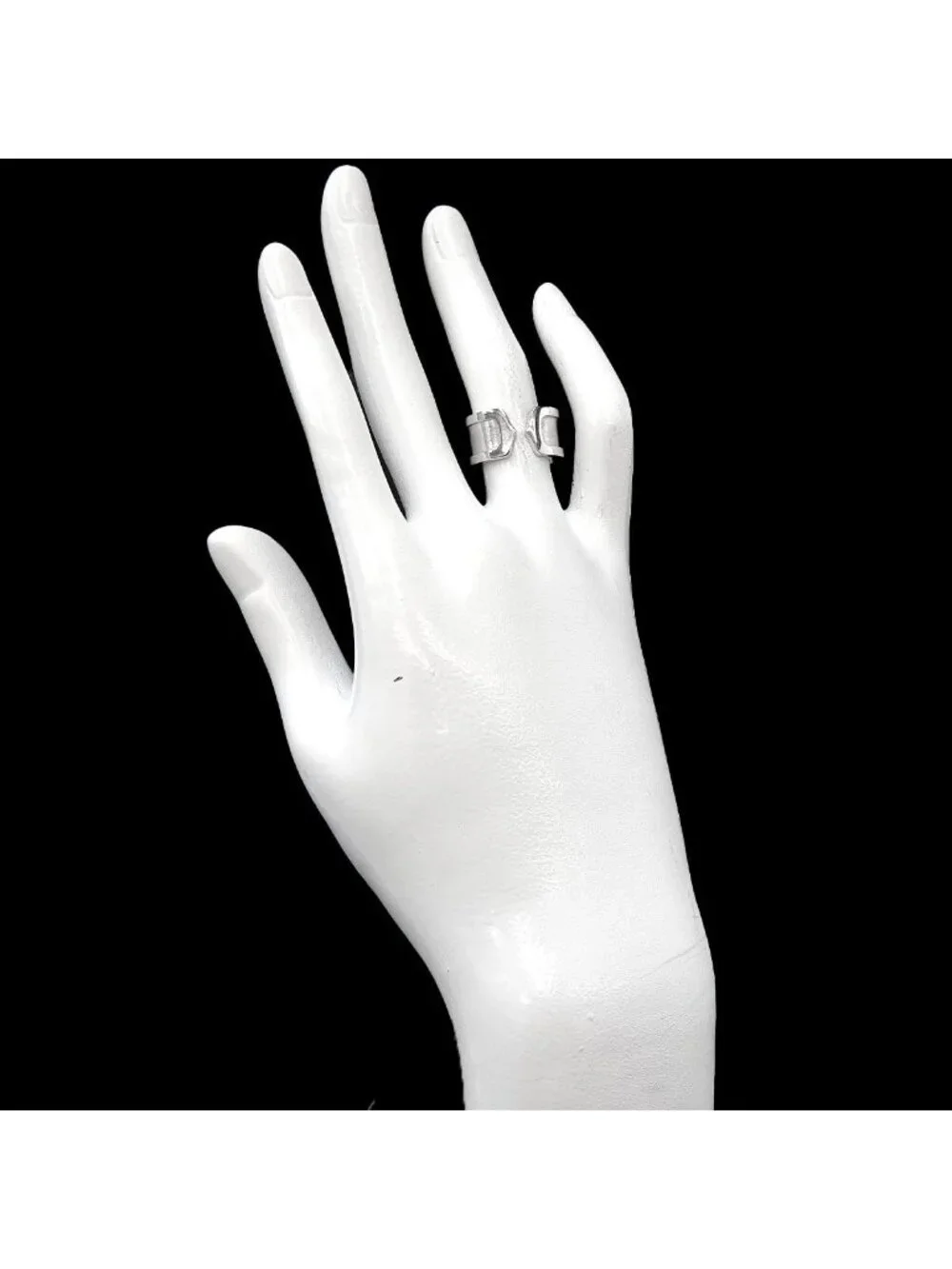 Cartier C2 48 Ring 18k WG White Gold 750 2C